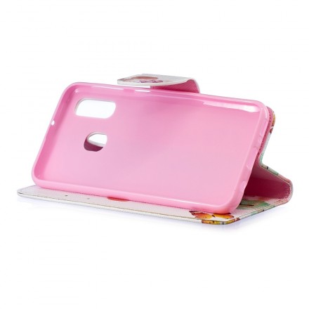 Samsung Galaxy A40 Case Butterflies e Flores Pintadas