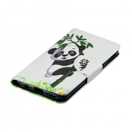 Samsung Galaxy A40 Case Panda On Bamboo