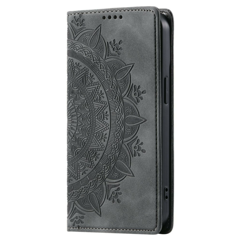 Capa Flip Cover Samsung Galaxy S26 Efeito Camurça Mandala