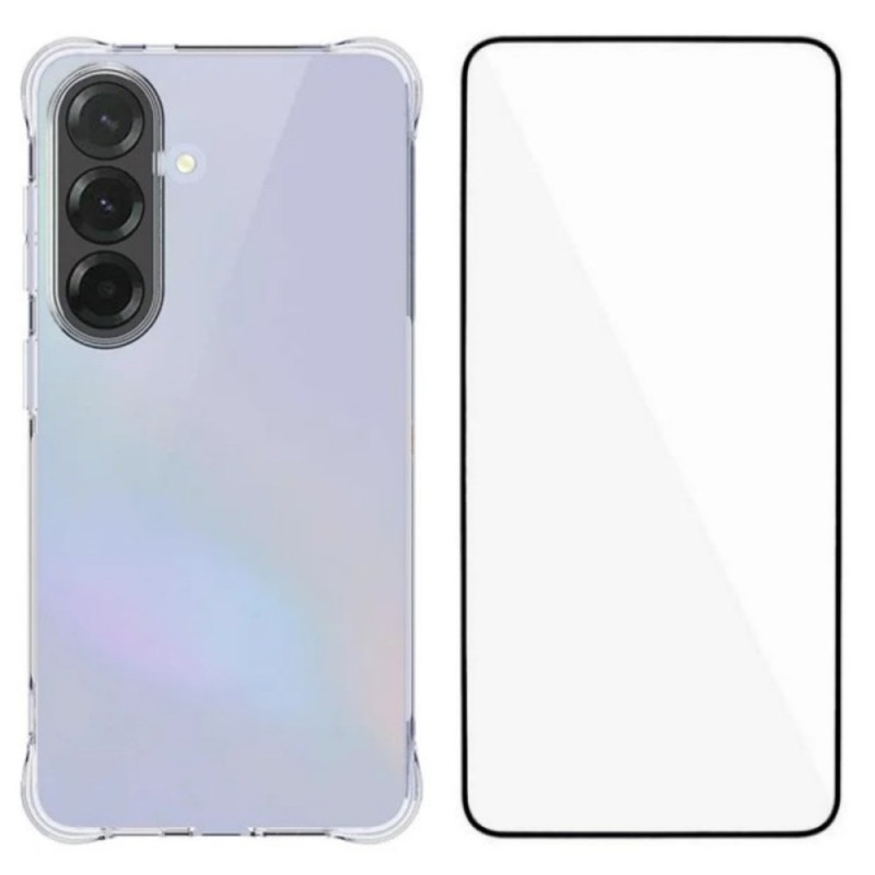 Capa transparente reforçada para Samsung Galaxy S26 com protetor de ecrã