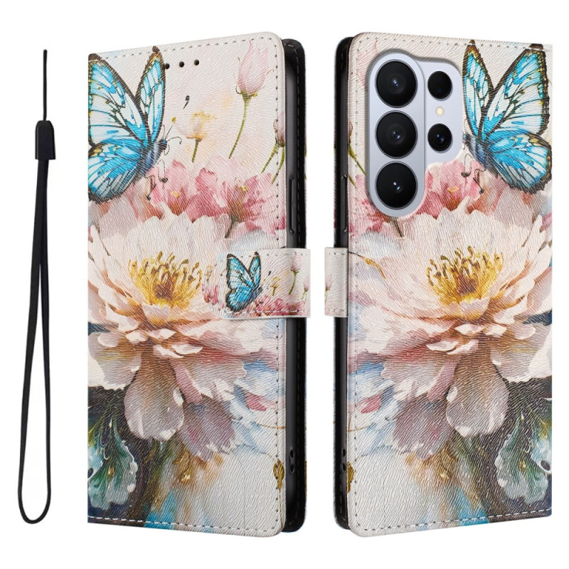 Capa Peony e Butterfly para Samsung Galaxy S26 Ultra
