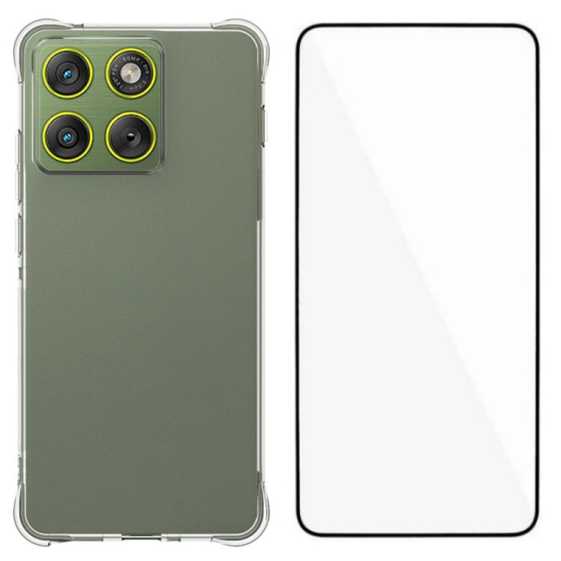 Capa transparente reforçada Motorola Edge 70 5G com protetor de ecrã