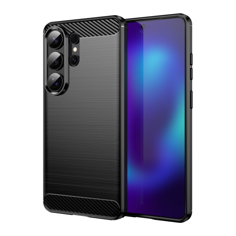 Capa de fibra de carbono escovada para Samsung Galaxy S26 Ultra