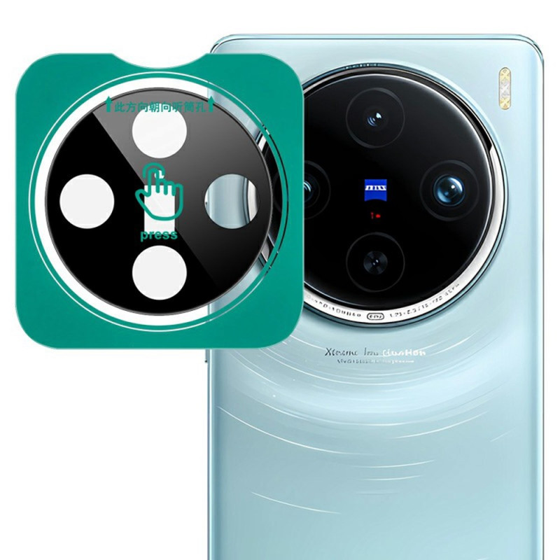 Protecção para lente
 protetora de vidro temperado para Vivo X100 Pro Moldura de auto-posicionamento (versão preta)