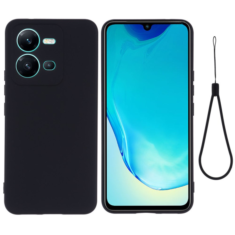 Vivo X80 Lite Liquid Silicone Lanyard Case
