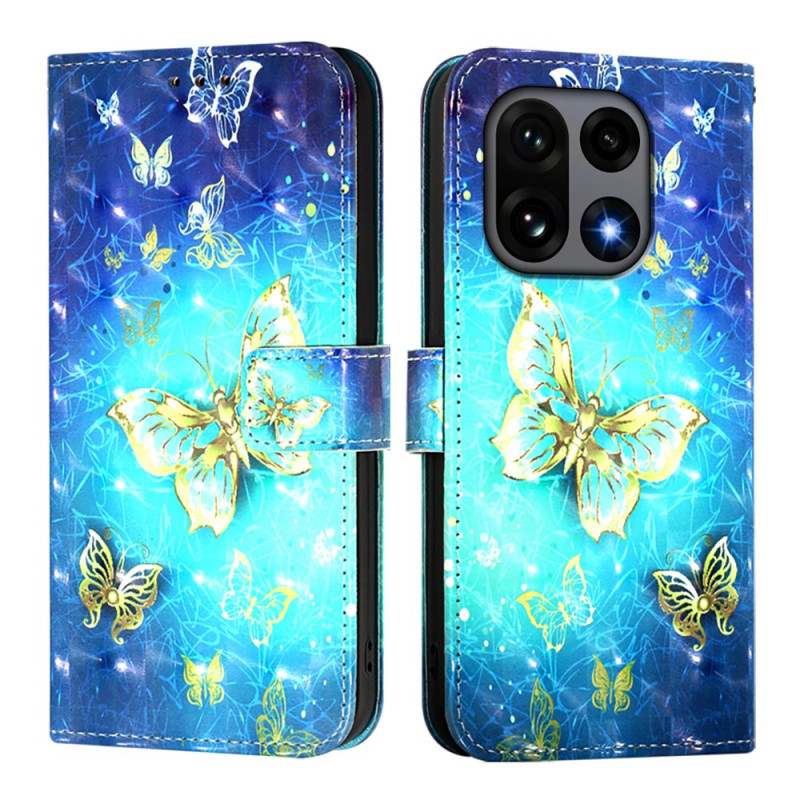 Capa borboleta dourada para OnePlus 15
