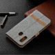 Samsung Galaxy A40 Capa de tecido e efeito couro com alça