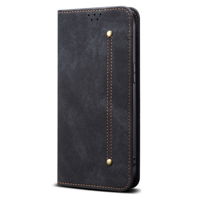 Capa Flip Oppo A5 5G Jeans Tecido