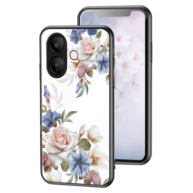 Vivo V60 Lite Capa de vidro temperado floral