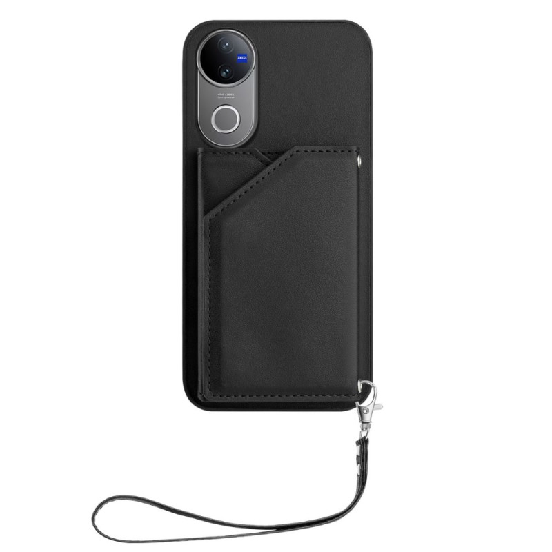 Capa Vivo V50 5G / V50e 5G Porta-cartões e cordão de segurança