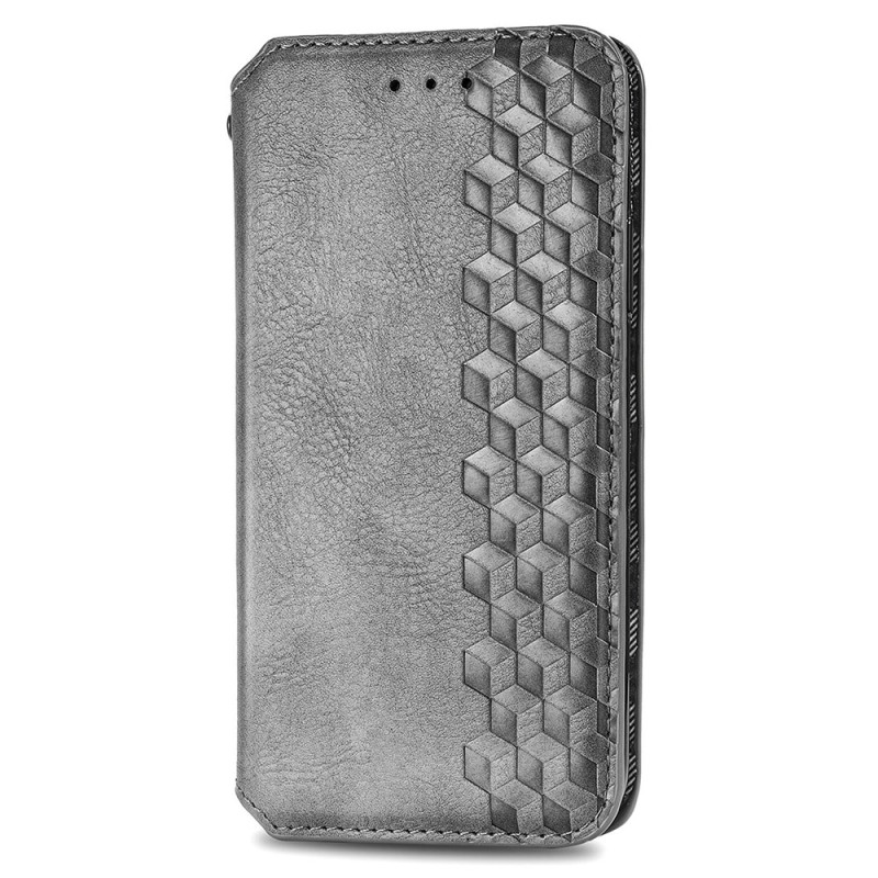 Capa flip Vivo V40 5G Efeito camurça Padrão de diamante