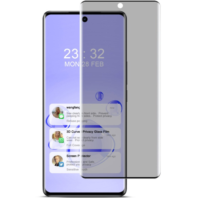 Proteção de vidro temperado anti-spam para o ecrã do Vivo V30 5G
