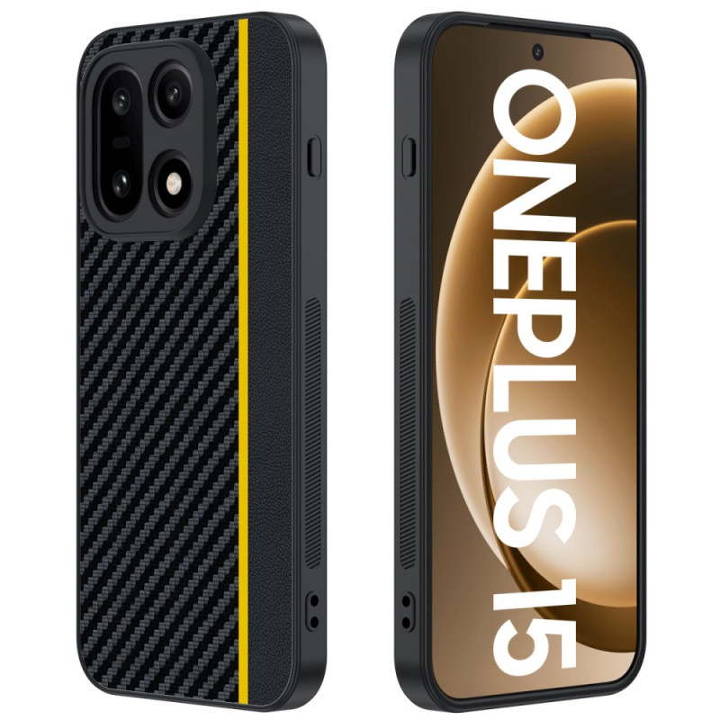 Capa com textura de fibra de carbono para OnePlus 15