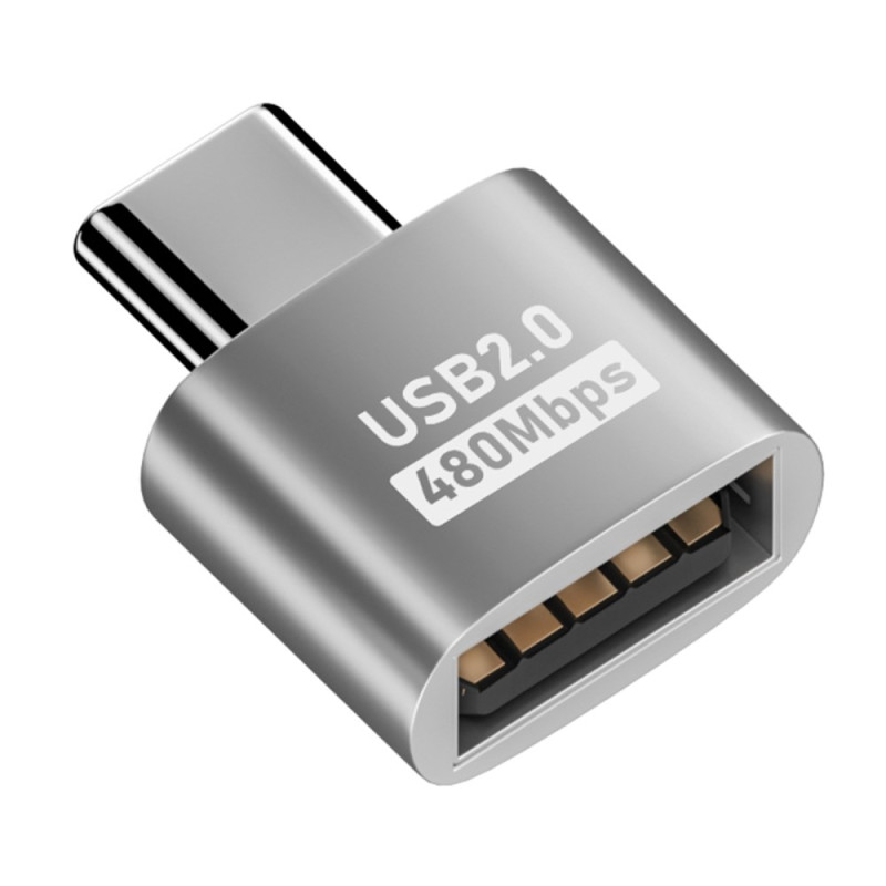 Adaptador USB-C macho para USB 2.0 fêmea para MacBook