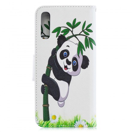 Samsung Galaxy A70 Case Panda On Bamboo