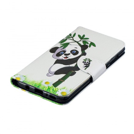 Samsung Galaxy A70 Case Panda On Bamboo