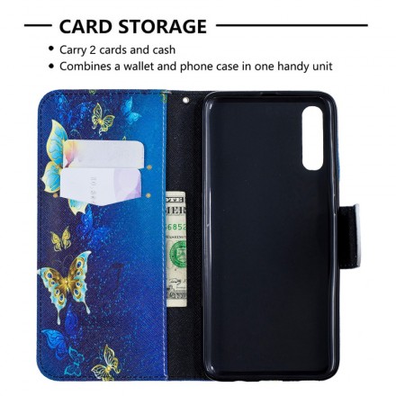 Capa Gold Butterfly A70 da Samsung Galaxy