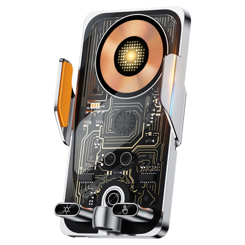 Carregador sem fios para automóvel estilo punk de 66 W (sensor IR)