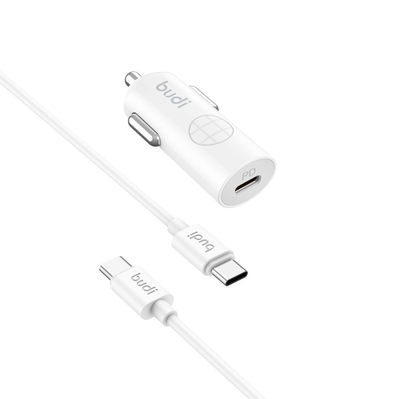 Carregador de isqueiro USB-C de 33 W com cabo tipo C de 1,2 m BUDI