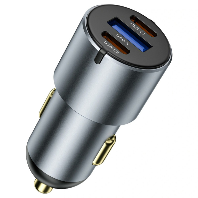 Carregador de automóvel PD de porta tripla de 60 W (2C + 1A) WIWU