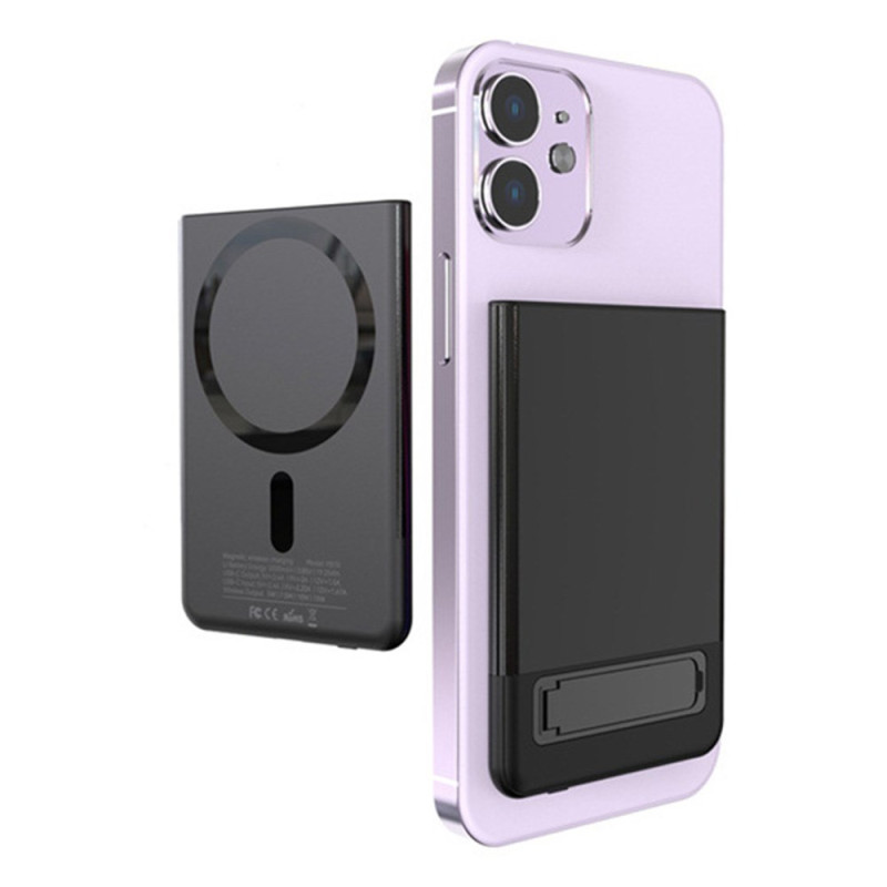 Bateria externa magnética de 15W com suporte - 5000mAh
