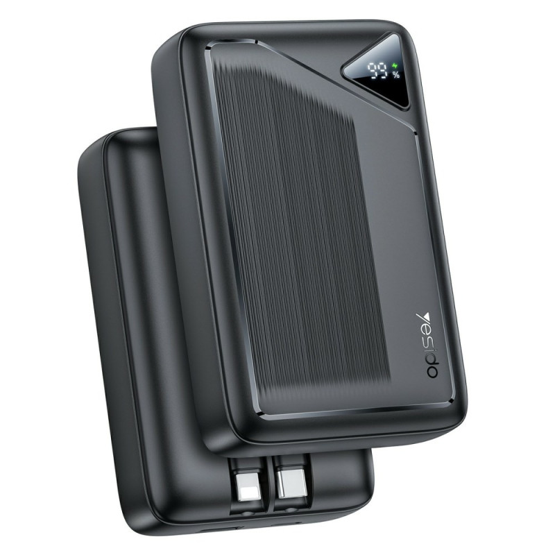 Bateria externa 20000mAh 22,5W Cabo duplo integrado Digital