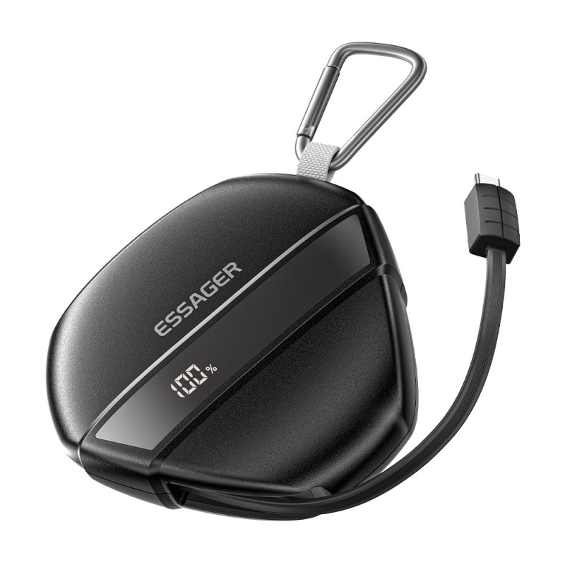 Bateria externa 10000mAh 22,5W com cabo retrátil ESSAGER