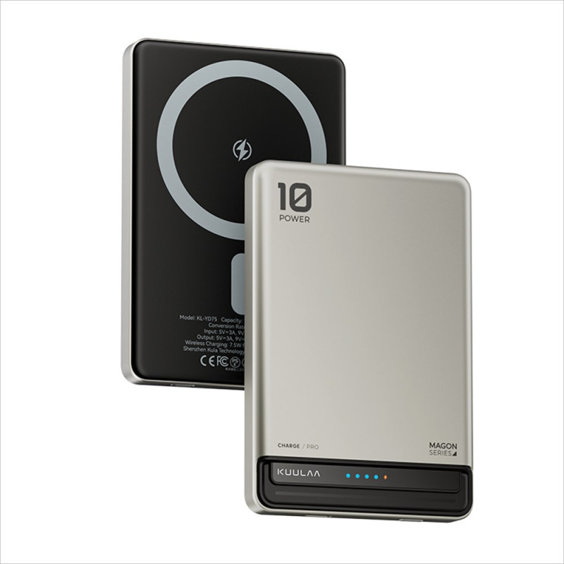 Bateria magnética externa sem fios 10000mAh 15W KUULAA