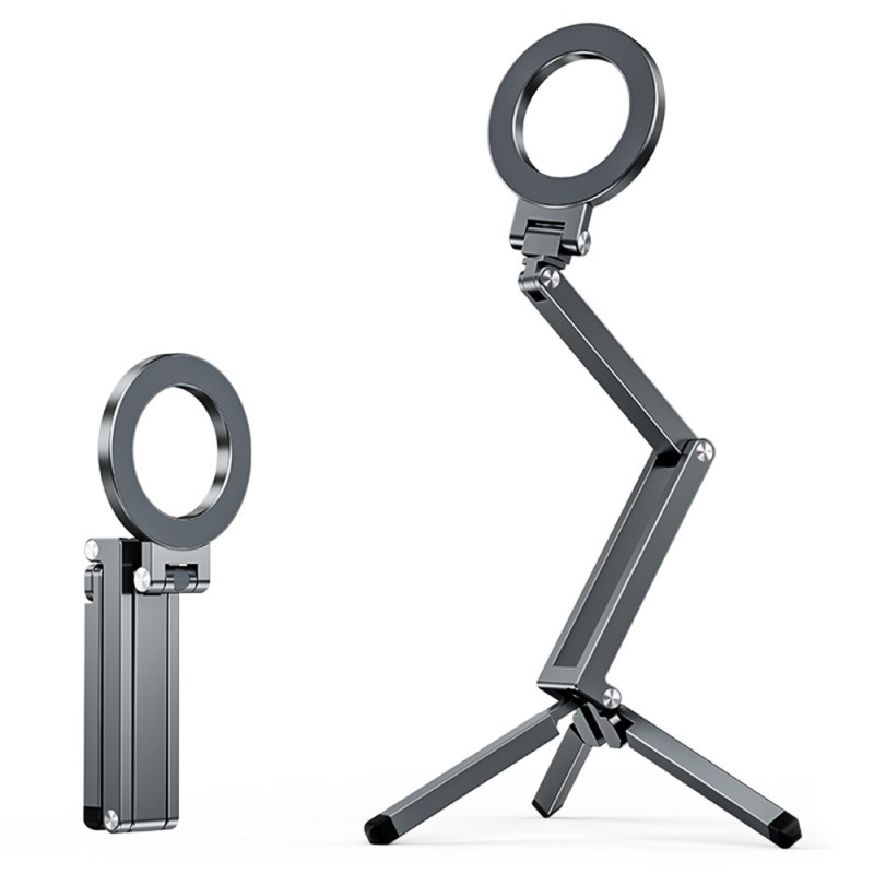 Suporte magnético dobrável e multifuncional para telemóvel em streaming