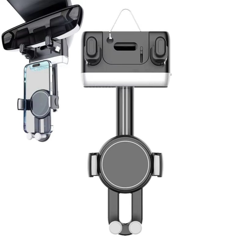 Suporte para telemóvel com espelho de navegação para automóvel com rotação de 360° ajustável