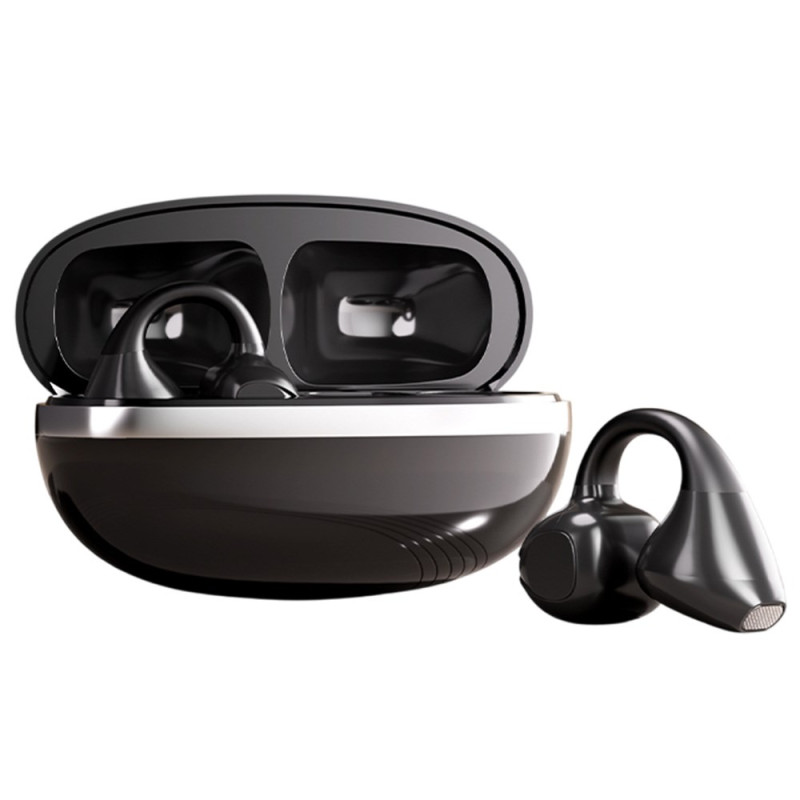 Auriculares
 estéreo Bluetooth sem fios IPX4 com clip para orelha resistentes ao suor para desporto