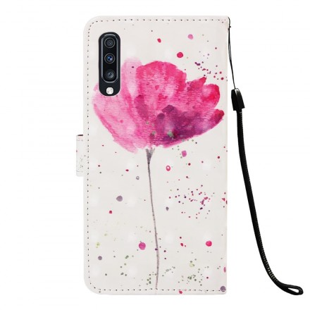 Capa Samsung Galaxy A70 para aguarela de papoila