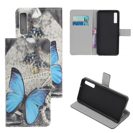 Samsung Galaxy A70 Capa Azul Butterfly
