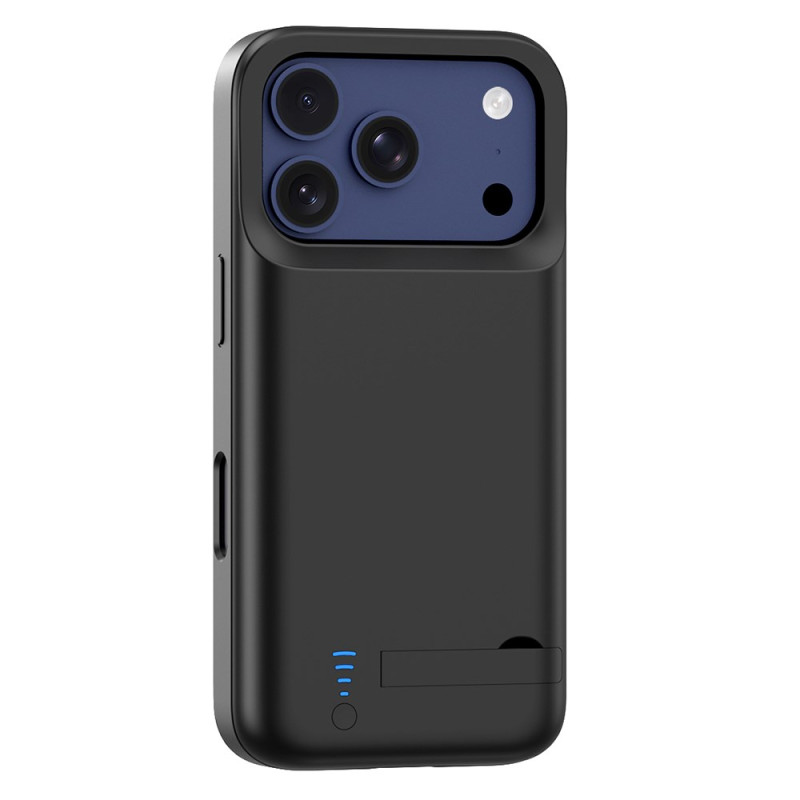 Capa de bateria externa para iPhone 17 Pro 5000mAh com suporte integrado