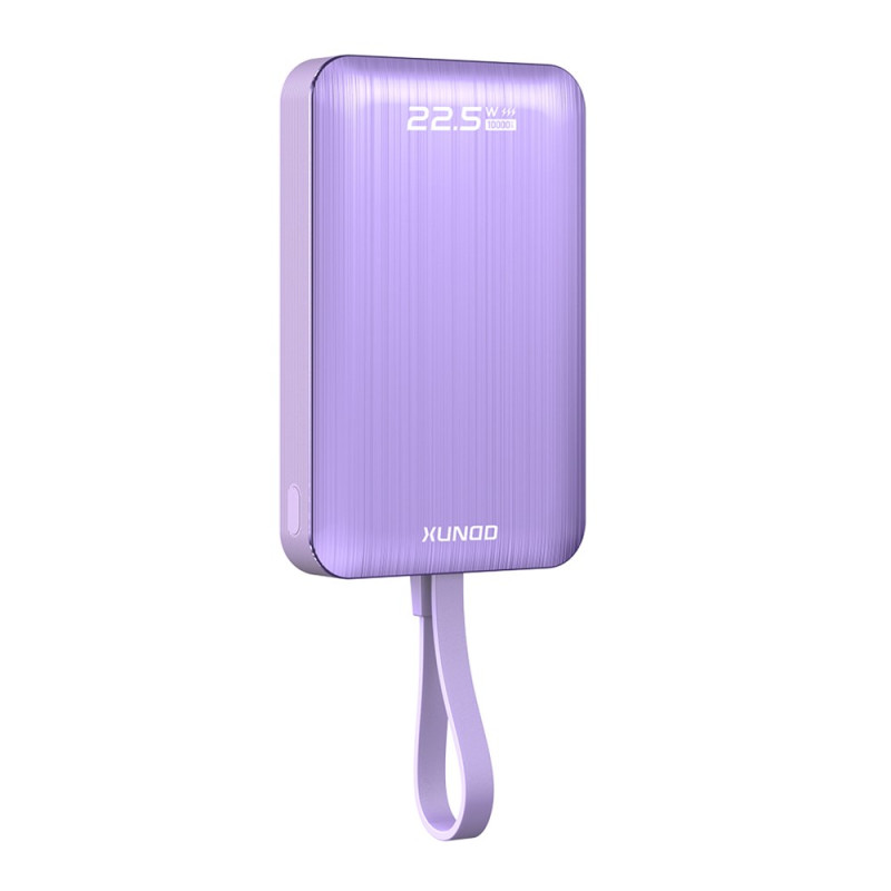 Bateria externa magnética de 10000mAh com cabo integrado XUNDD