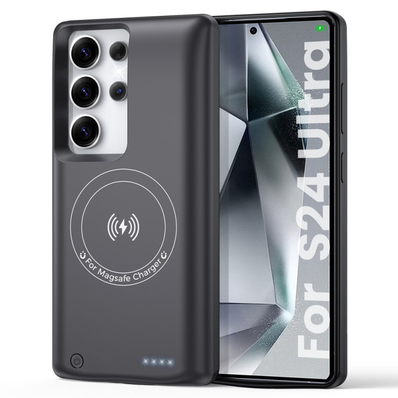 Capa
 de bateria externa de 10000mAh para Samsung Galaxy S24 Ultra com fixação magnética
