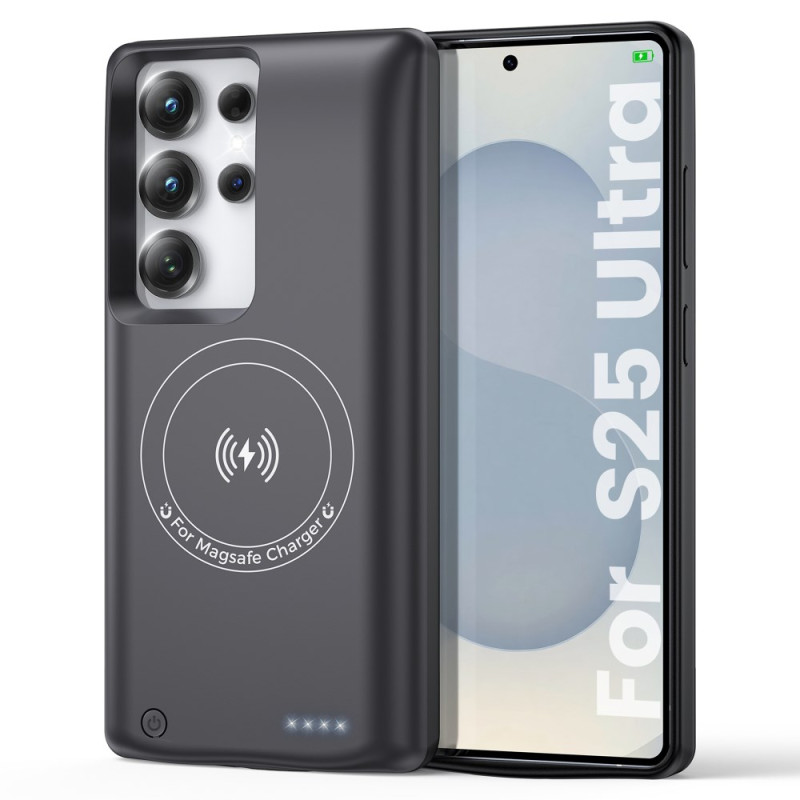 Capa para bateria de 10000mAh para Samsung Galaxy S25 Ultra Charger com fixação magnética