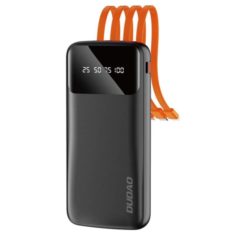 Bateria externa DUDAO 20000mAh com 4 cabos integrados