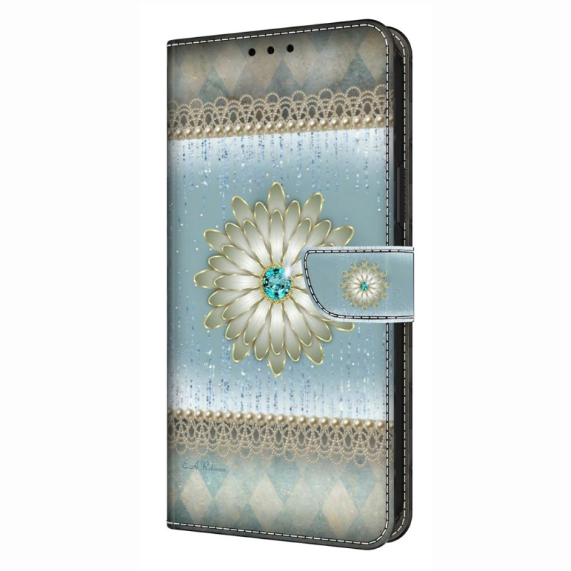 Capa para Samsung Galaxy S26 Plus 5G Diamond Flower Azul