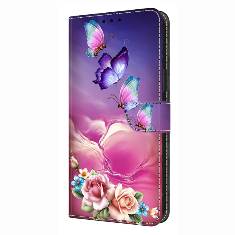 Capa para Samsung Galaxy S26 Plus 5G Design floral de borboleta