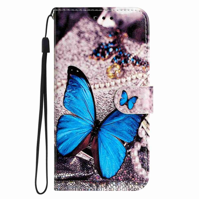 Capa Butterfly azul para Honor X5c Plus