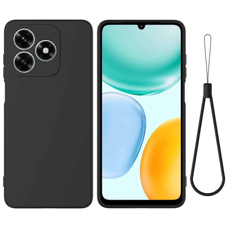 Capa de silicone líquida com cordão para Honor X5c Plus