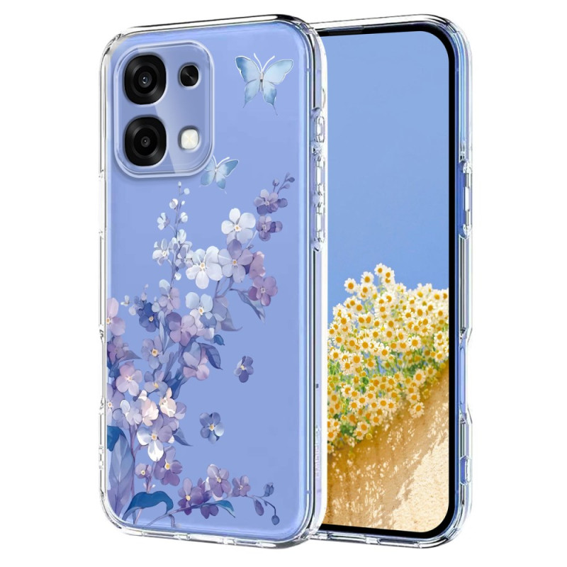 Capa para Oppo A6 Pro 5G Design de borboleta floral