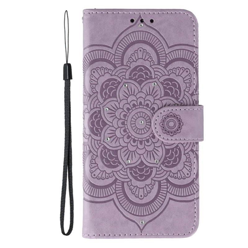 Capa Oppo A6 Pro 5G com gravação de mandala e strass