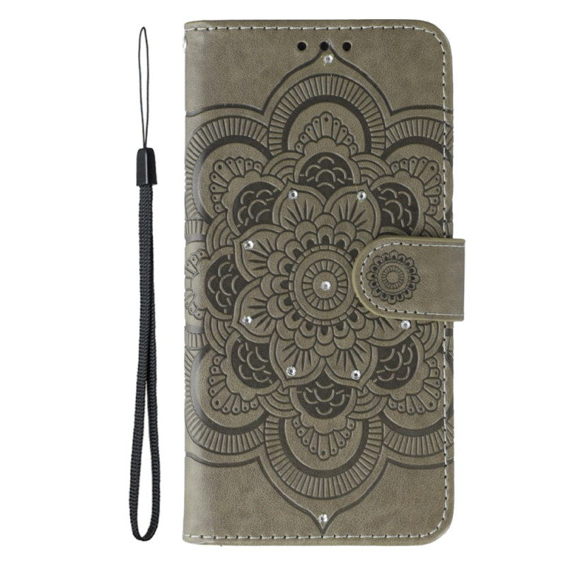 Capa para Honor Magic 8 Pro Design de mandala e strass