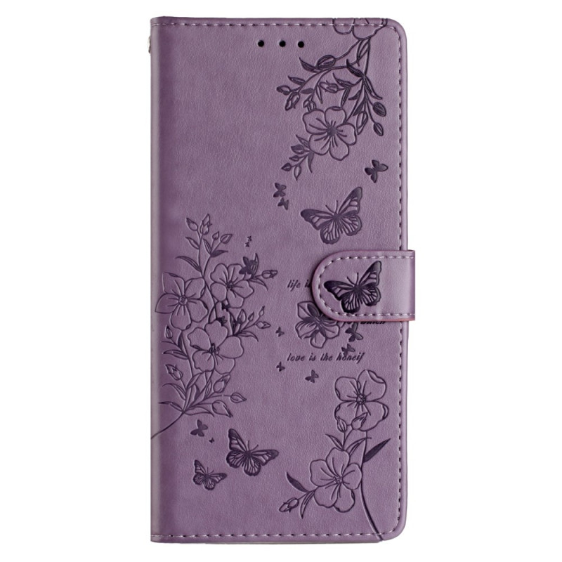 Capa para iPhone 13 Pro design floral de borboleta