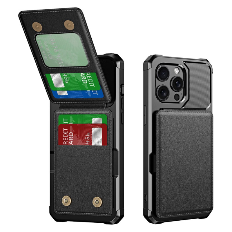 Capa para iPhone 13 Pro Porta-cartões com aba e suporte