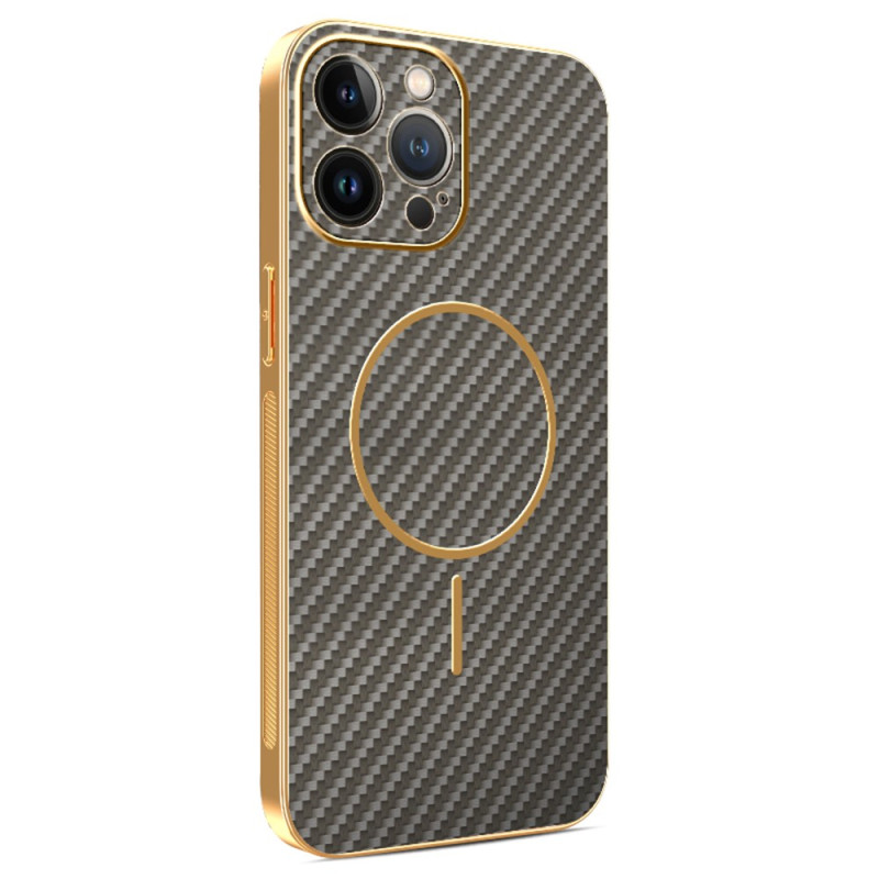 Capa para iPhone 13 Pro Max com textura de fibra de carbono