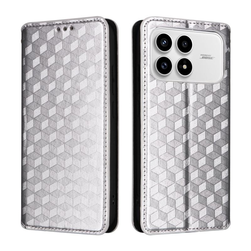Capa Flip Cover Poco F8 Pro Padrão de diamante