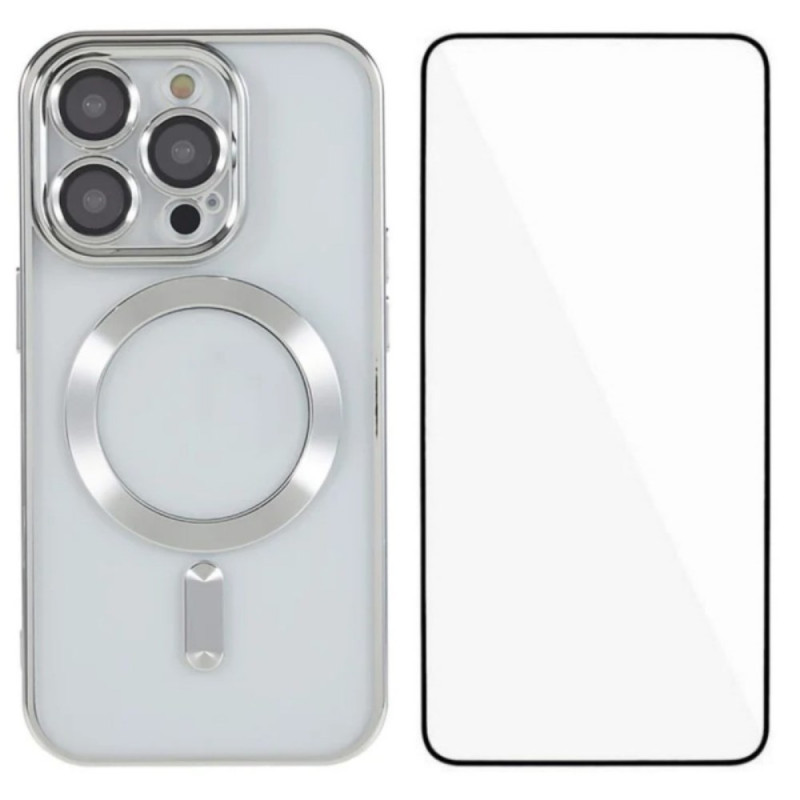 Capa MagSafe transparente para iPhone 13 Pro Max com protetor de ecrã